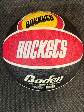 Houston Rockets Baden Basketball 7” Ball 
Red & Black